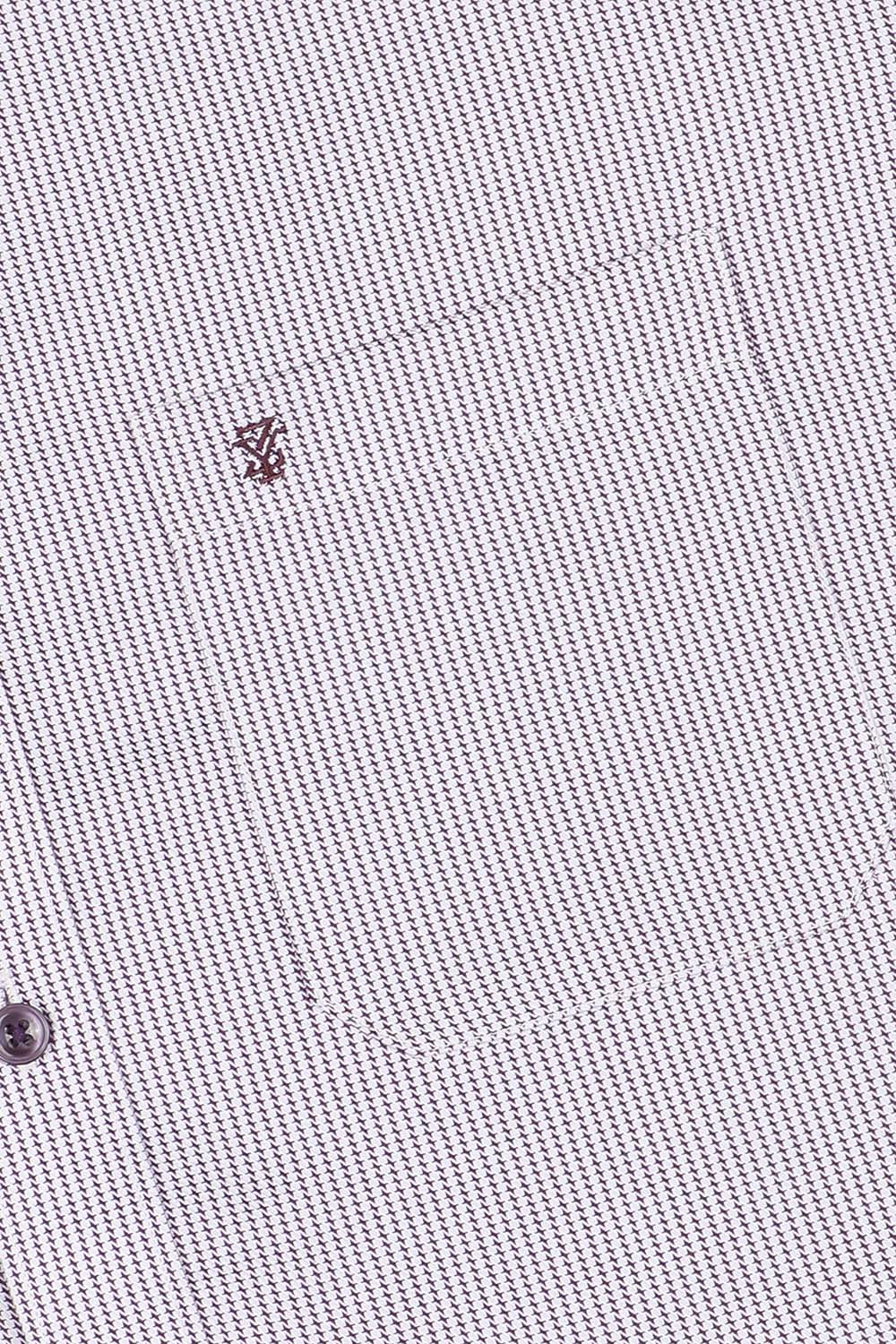 [공식몰] 마이크로 스트레치 일반핏 스트라이프 셔츠 와인