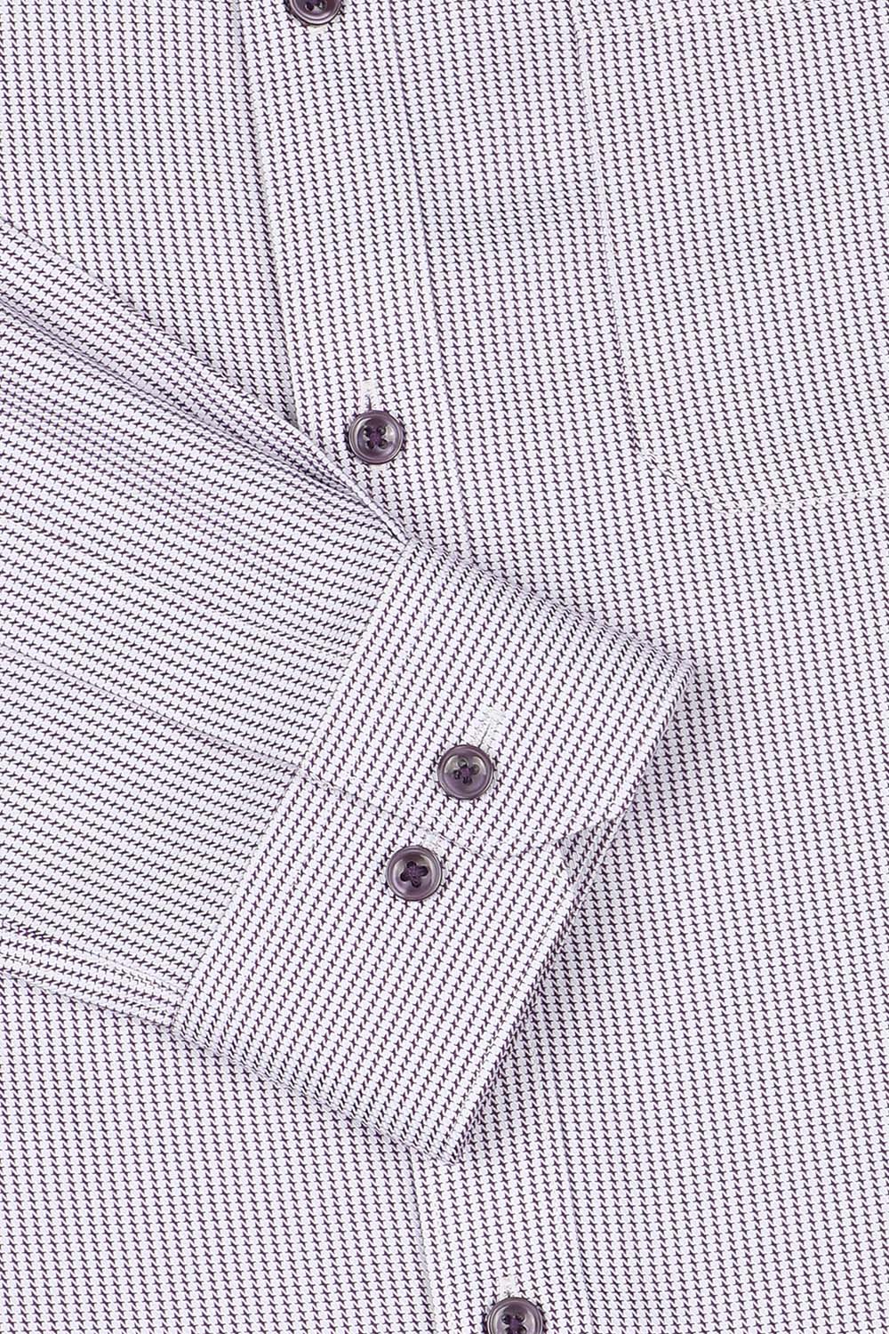 [공식몰] 마이크로 스트레치 일반핏 스트라이프 셔츠 와인