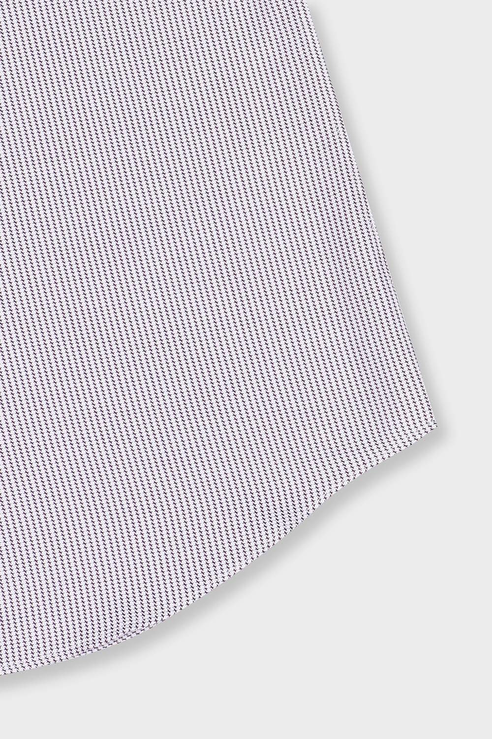 [공식몰] 마이크로 스트레치 일반핏 스트라이프 셔츠 와인