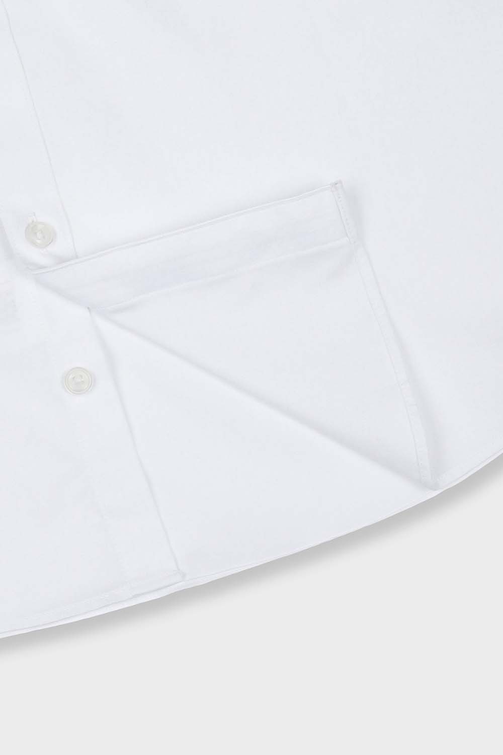 [공식몰] 구김적은 고밀도 자수 슬림핏 셔츠 화이트