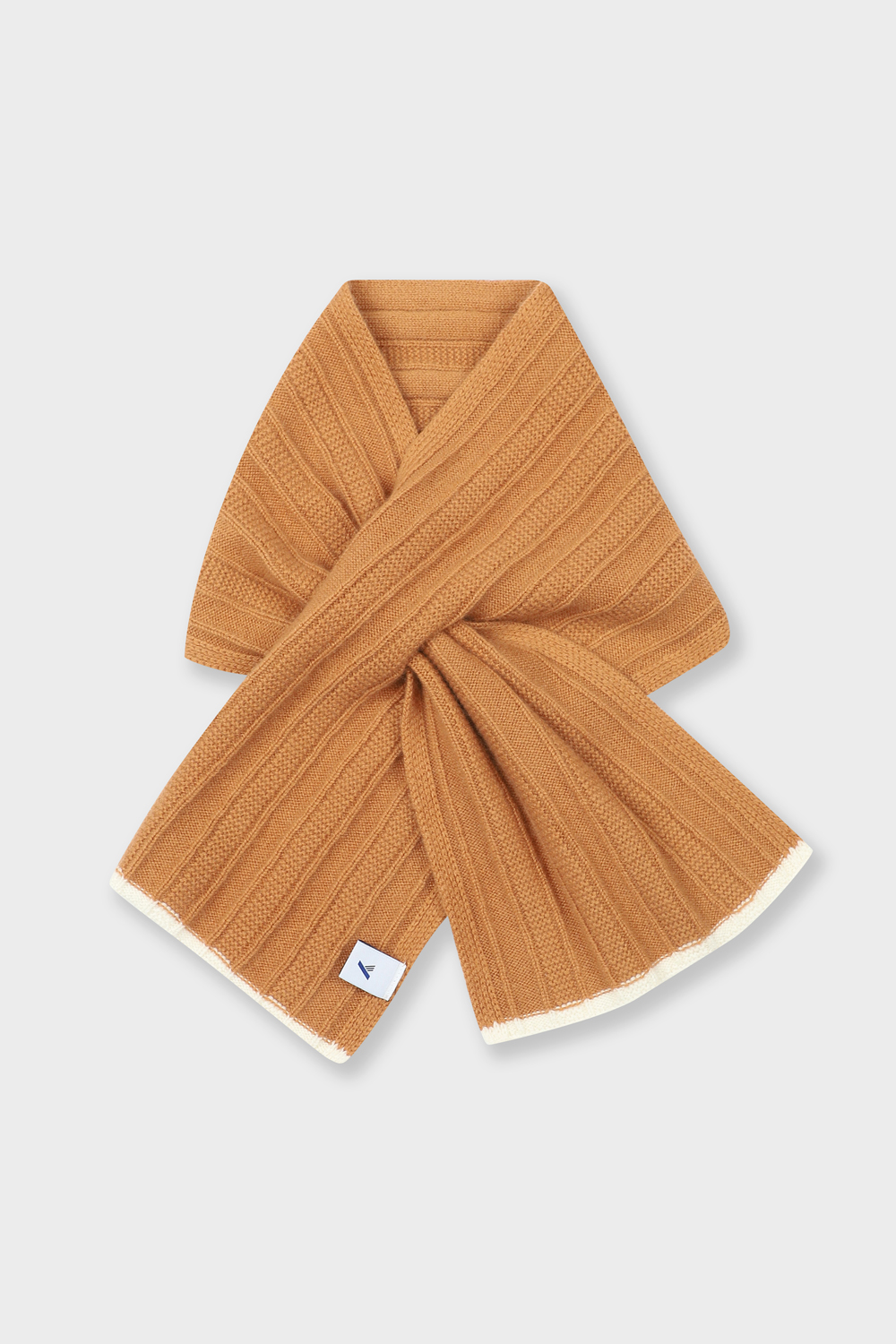 [공식몰] 배색 포인트 심플 머플러 브라운