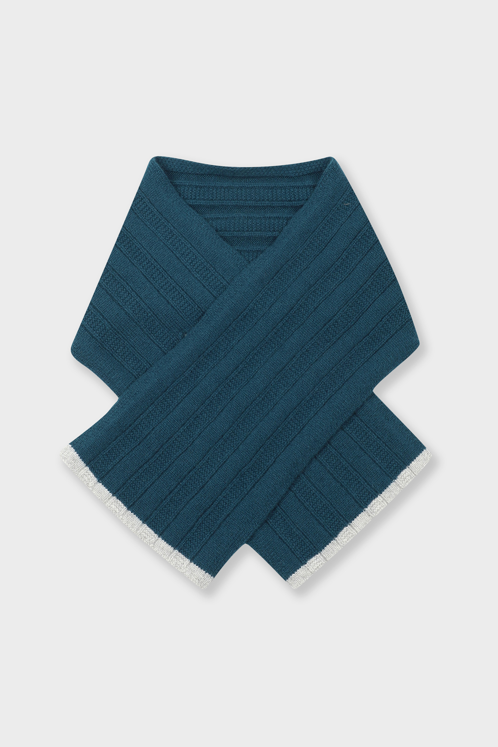 [공식몰] 배색 포인트 심플 머플러 그린