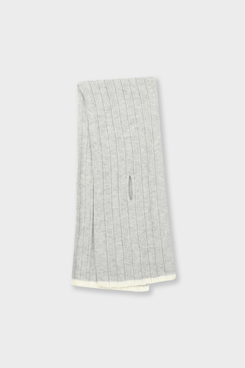 [공식몰] 배색 포인트 심플 머플러 그레이