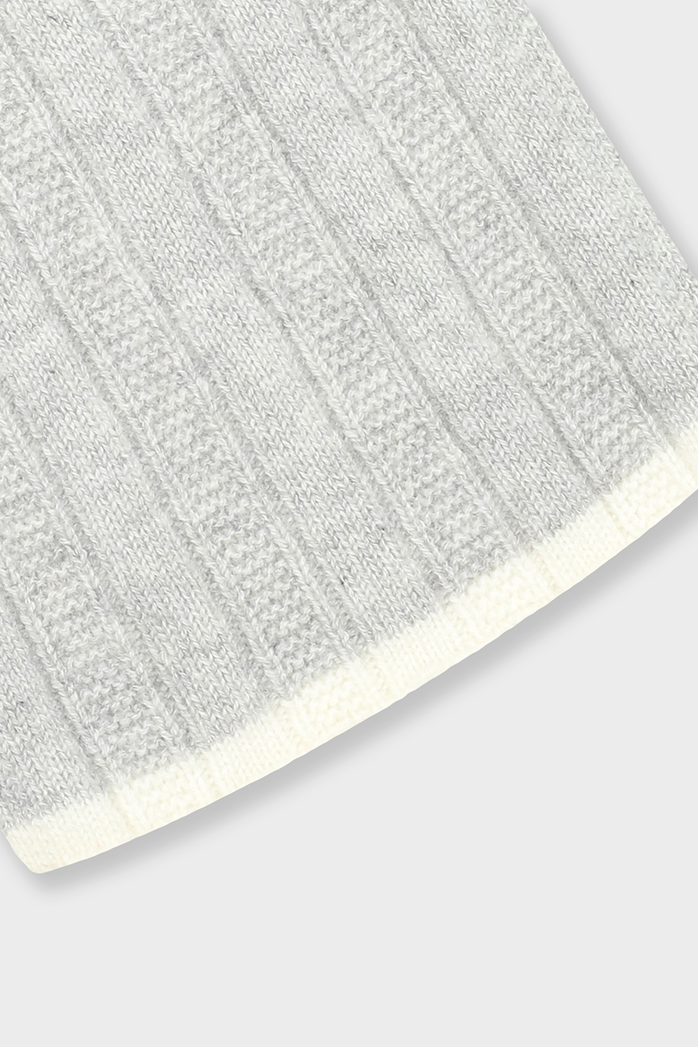 [공식몰] 배색 포인트 심플 머플러 그레이