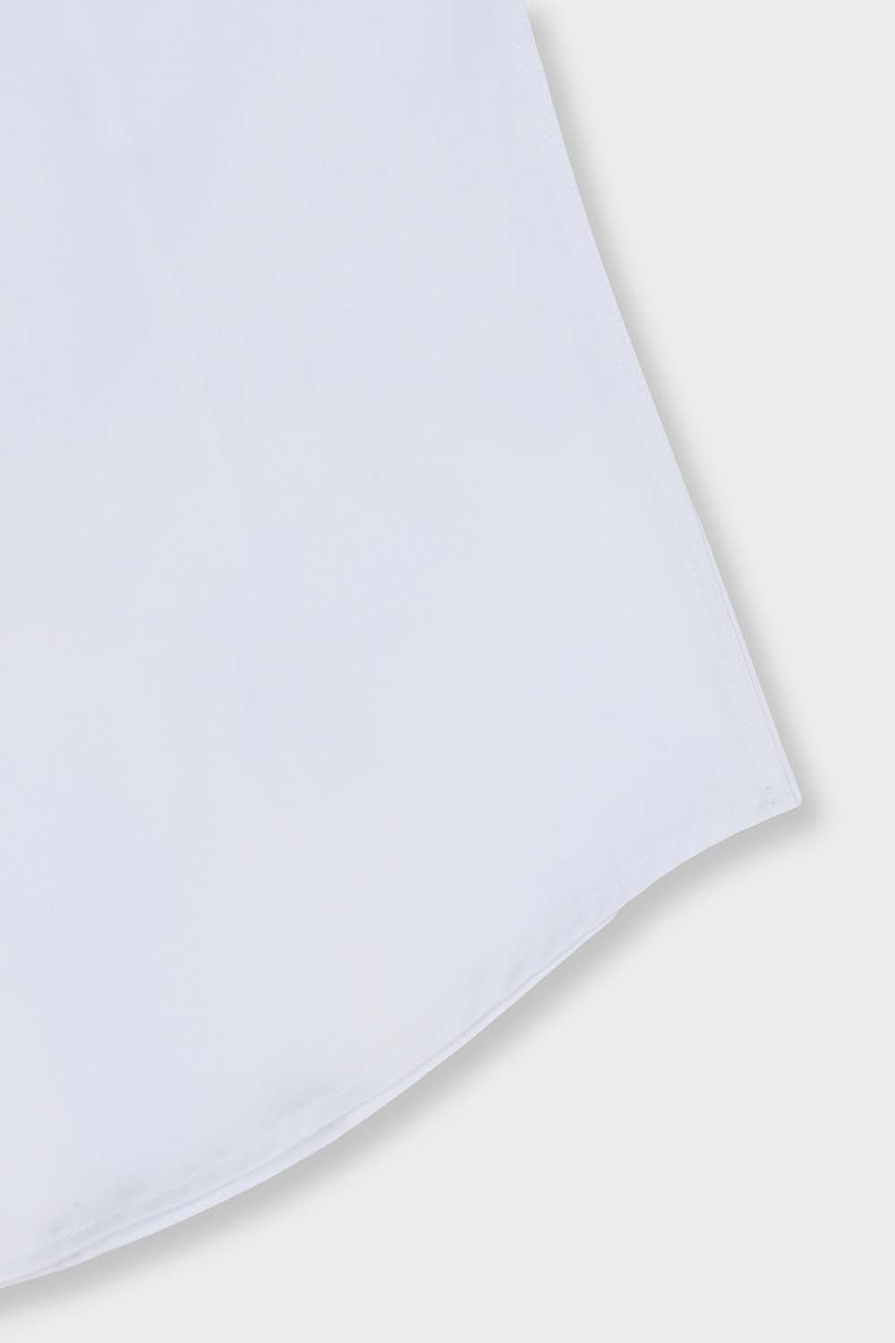 [예작] 솔리드 슬림핏 자개 버튼 스판 셔츠 화이트