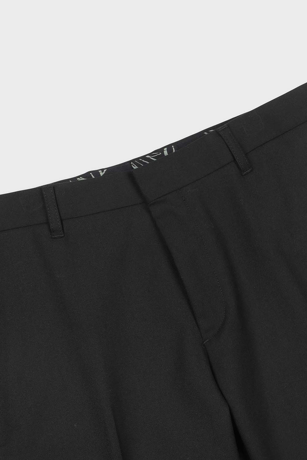 [공식몰] 구김적은 블랙 솔리드 스트레치 슬랙스 블랙