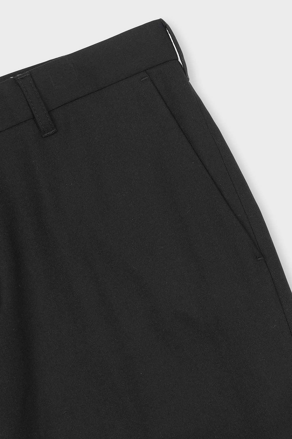 [공식몰] 구김적은 블랙 솔리드 스트레치 슬랙스 블랙