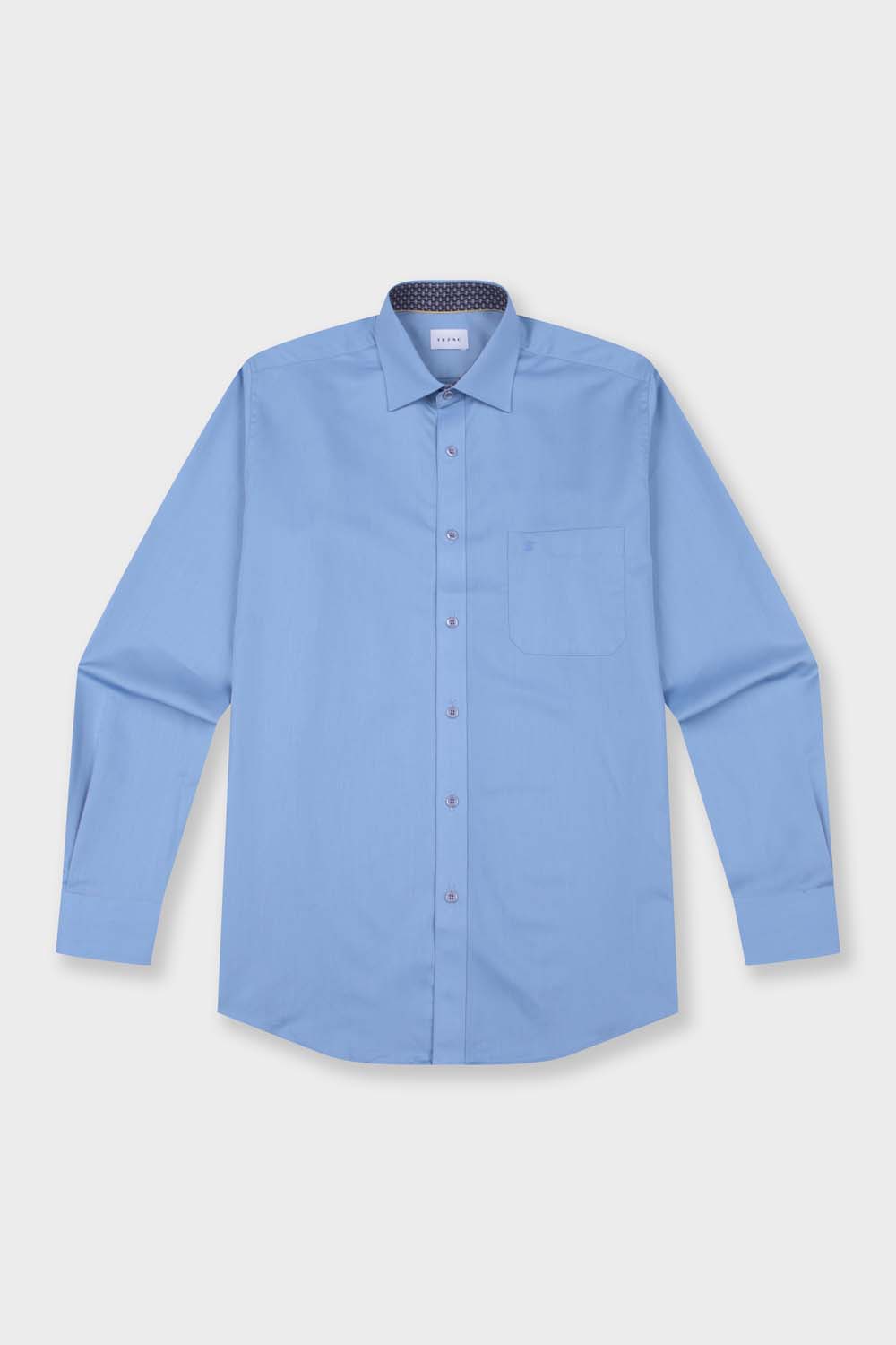 [공식몰] 이지케어 솔리드 일반핏 셔츠 블루