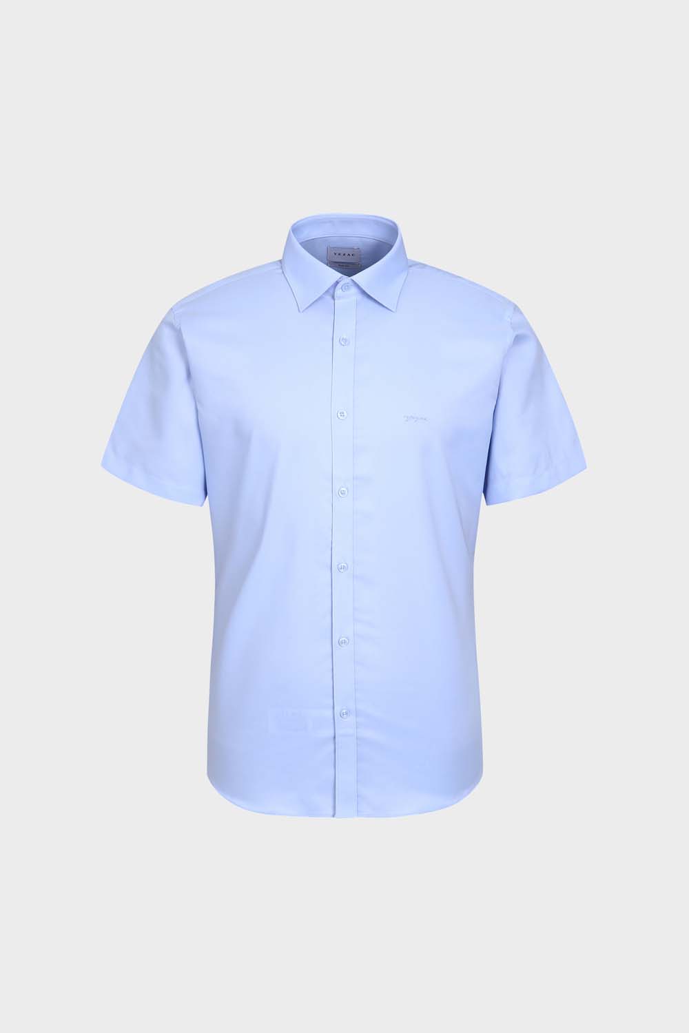 [예작] 솔리드 폴리 슬림핏 스트레치 셔츠 블루