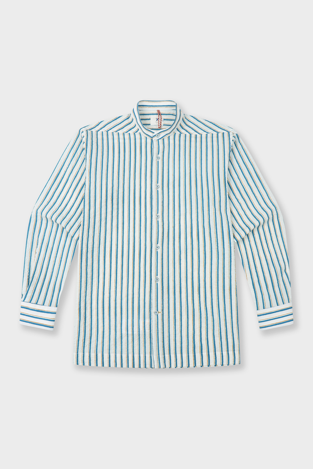 [쇼핑백증정][예작] 시어서커 멀티 스트라이프 캐쥬얼 셔츠 블루