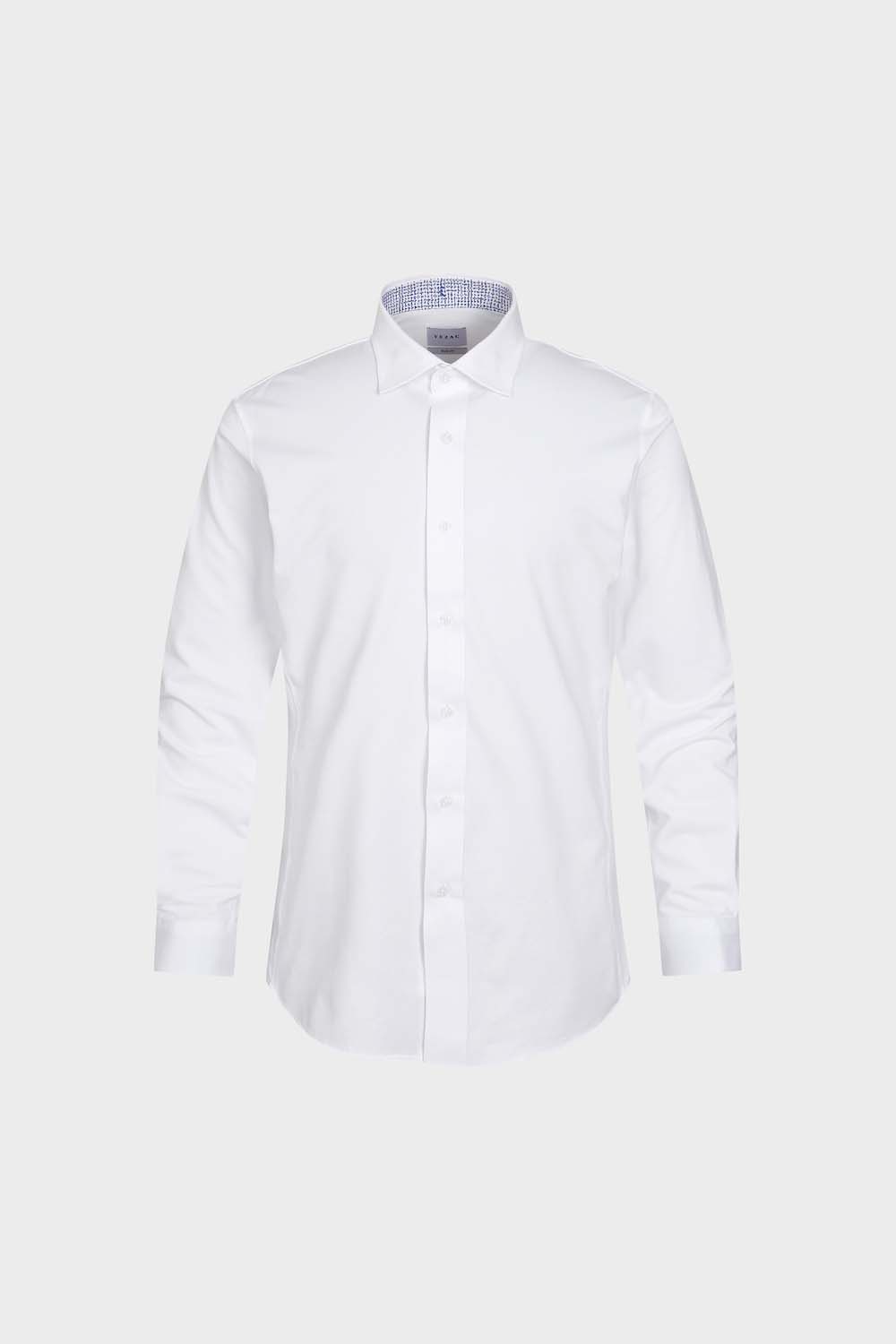 [쇼핑백증정][예작] 면 혼방 화이트 솔리드 슬림핏 저지셔츠