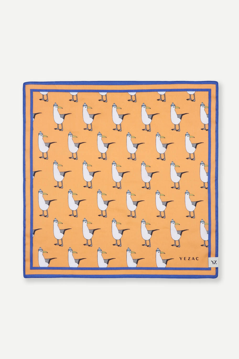 [예작] 갈매기 면100% 손수건 오렌지