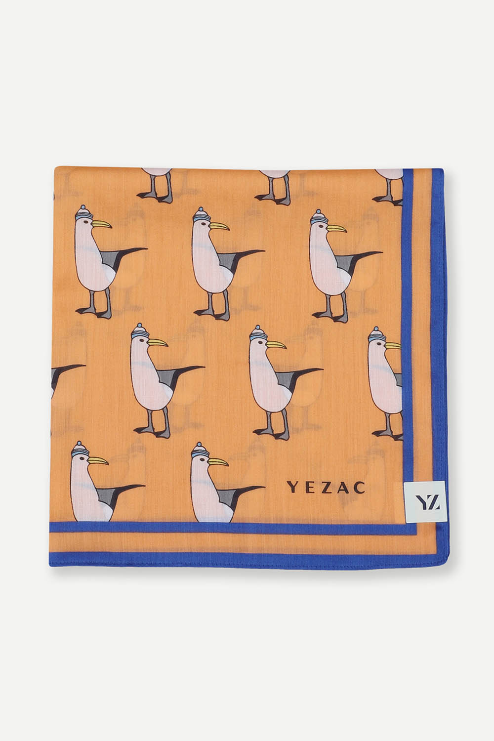 [예작] 갈매기 면100% 손수건 오렌지