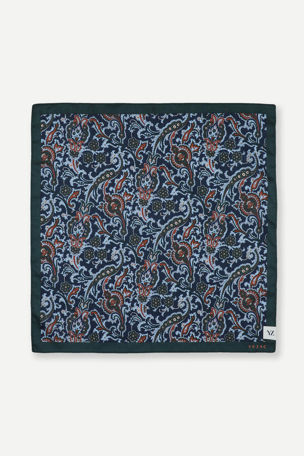 [예작] 페이즐리 면100% 손수건 네이비