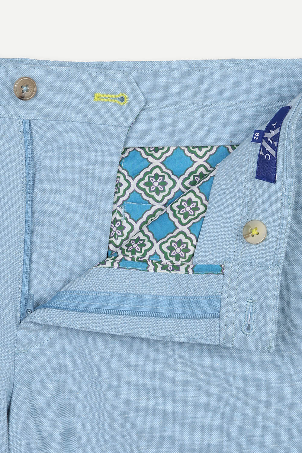 [공식몰] 린넨 코튼 폴리 혼방 팬츠 블루